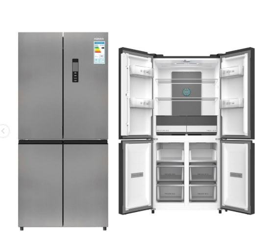 4-дверный холодильник KONKA KRF-501SD Inverter No Frost (Стальной цвет).