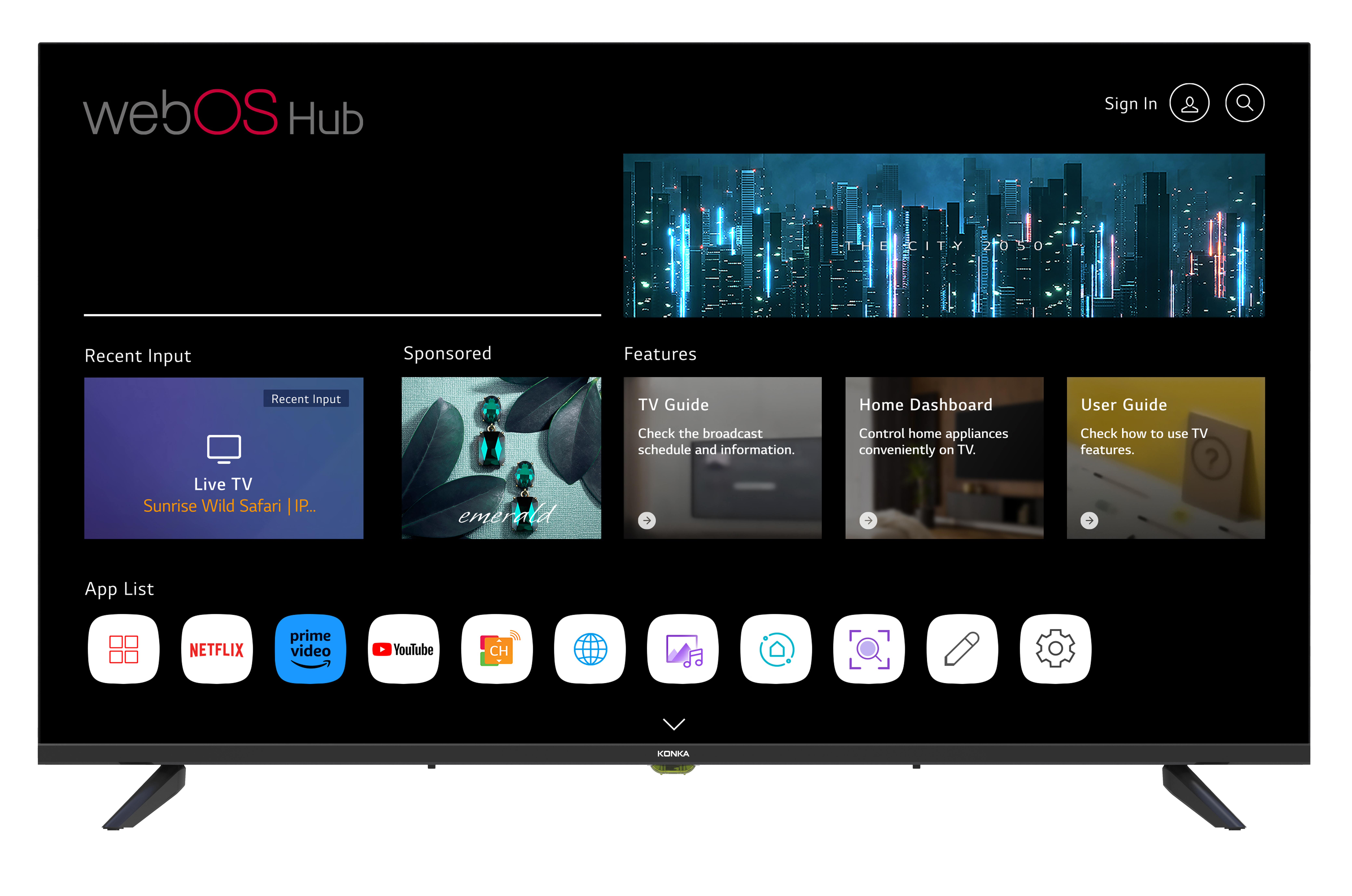 Телевизор KONKA 40YR530W webOS (100см)